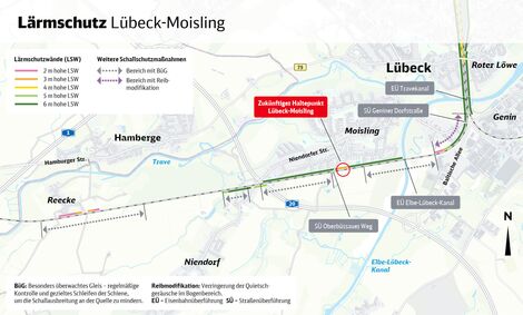 Lärmschutz Lübeck-Moisling Karte