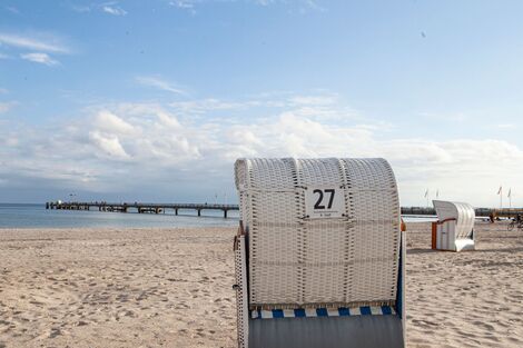 Strandkorb am Strand